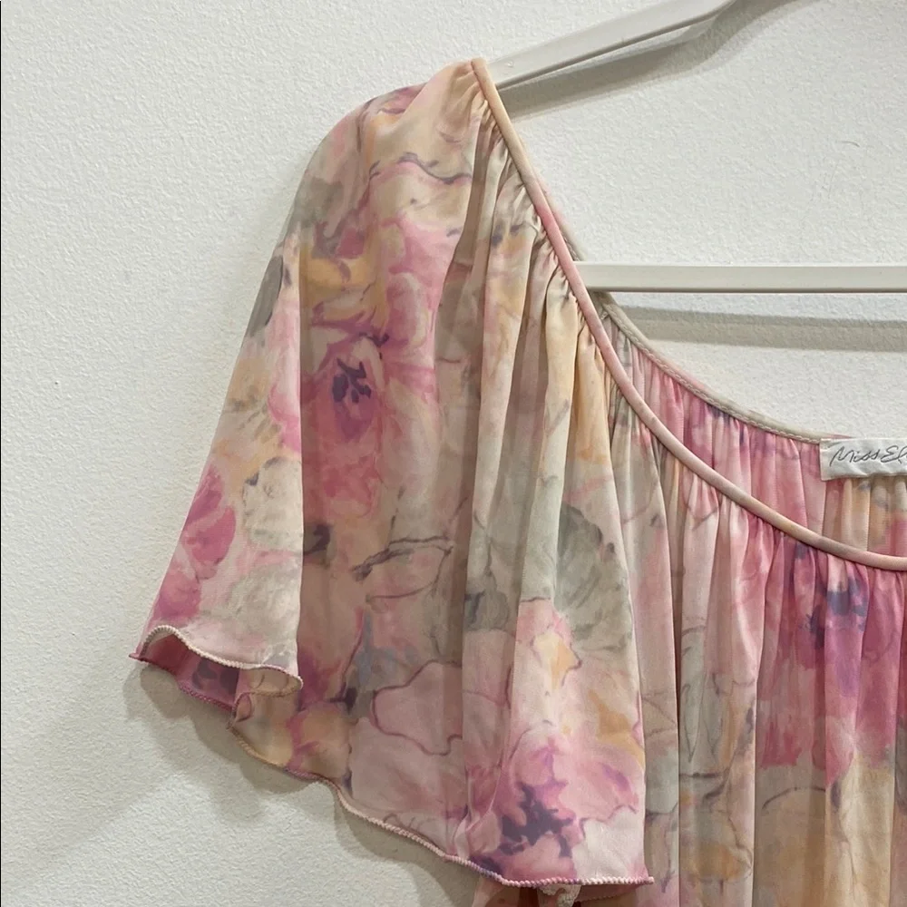 Miss Elaine Pink and‎ Cream Floral Pajama